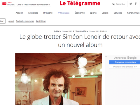 An article in ” Le Télégramme ” Brittany France about the new album ” Exceptionnellement “.
